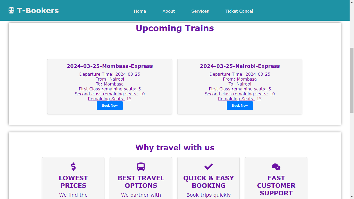 TRAIN BOOKING WEBSITE